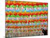 A South Korean Worker Decorates Lanterns to Celebrate Buddha's Upcoming Birthday-null-Mounted Photographic Print