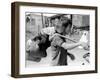 A South Vietnamese Father Carries His Son and a Bag of Household Possessions-null-Framed Premium Photographic Print