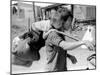 A South Vietnamese Father Carries His Son and a Bag of Household Possessions-null-Mounted Premium Photographic Print