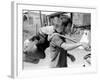 A South Vietnamese Father Carries His Son and a Bag of Household Possessions-null-Framed Photographic Print