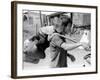 A South Vietnamese Father Carries His Son and a Bag of Household Possessions-null-Framed Photographic Print