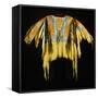 A Southern Cheyenne Quilled and Fringed Hide Warrior's Shirt-null-Framed Stretched Canvas