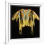 A Southern Cheyenne Quilled and Fringed Hide Warrior's Shirt-null-Framed Giclee Print