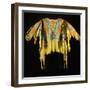 A Southern Cheyenne Quilled and Fringed Hide Warrior's Shirt-null-Framed Giclee Print