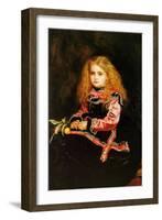 A Souvenir of Velasquez - a Little Girl with a Lemon Sprig-John Everett Millais-Framed Art Print