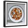 A Soviet Porcelain Propaganda Plate with Letters Composing the Word Pravda (Truth)-null-Framed Giclee Print