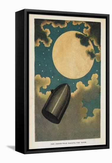 a Spaceship-Jules Verne-Framed Stretched Canvas