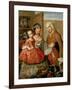 A Spaniard, His Mexican Indian Wife and Child, from a Series on Mixed Race Marriages in Mexico-Miguel Cabrera-Framed Giclee Print