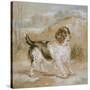 A Spaniel, 1822 (Opaque W/C over Graphite on Buff Wove Paper)-Edwin Landseer-Stretched Canvas