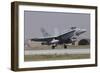 A Spanish Air Force Ef-18A Aircraft Landing at Konya Air Base, Turkey-Stocktrek Images-Framed Photographic Print