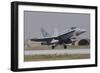 A Spanish Air Force Ef-18A Aircraft Landing at Konya Air Base, Turkey-Stocktrek Images-Framed Photographic Print