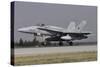 A Spanish Air Force Ef-18A Aircraft Landing at Konya Air Base, Turkey-Stocktrek Images-Stretched Canvas