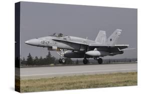 A Spanish Air Force Ef-18A Aircraft Landing at Konya Air Base, Turkey-Stocktrek Images-Stretched Canvas