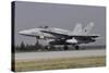 A Spanish Air Force Ef-18A Aircraft Landing at Konya Air Base, Turkey-Stocktrek Images-Stretched Canvas