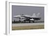 A Spanish Air Force Ef-18A Aircraft Landing at Konya Air Base, Turkey-Stocktrek Images-Framed Photographic Print