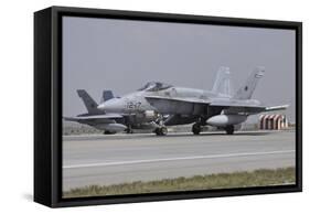 A Spanish Air Force Ef-18A Aircraft Ready for Take-Off at Konya Air Base, Turkey-Stocktrek Images-Framed Stretched Canvas