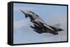 A Spanish Air Force Typhoon Jet Taking Off-Stocktrek Images-Framed Stretched Canvas