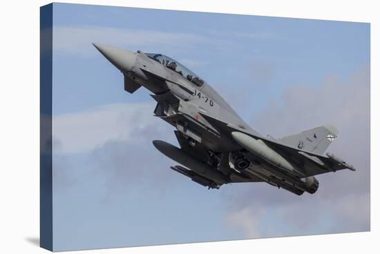 A Spanish Air Force Typhoon Jet Taking Off-Stocktrek Images-Stretched Canvas
