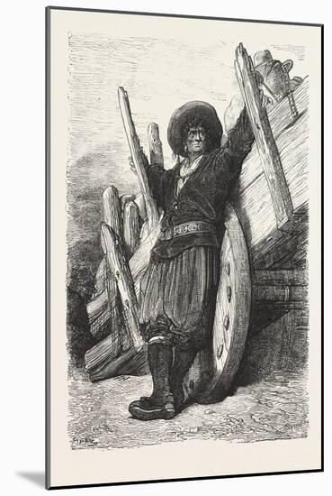 A Spanish Chestnut Merchant and Native Cart, Spain, 1876-null-Mounted Giclee Print