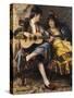 A Spanish Singer and His Lady-Arthur Alfred Burrington-Stretched Canvas