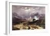 A Spate in the Highlands, 1866-Peter Graham-Framed Premium Giclee Print