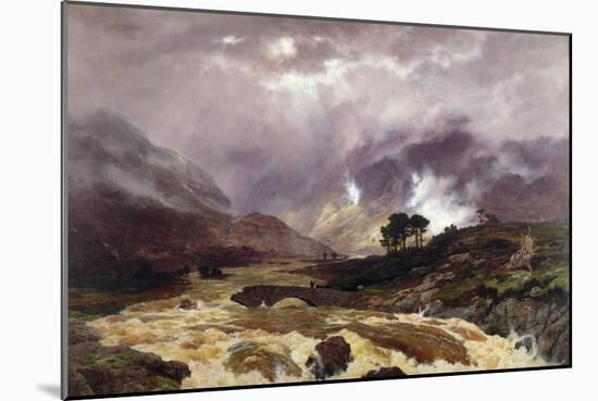 A Spate in the Highlands, 1866-Peter Graham-Mounted Giclee Print