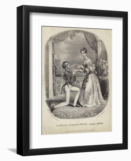 A Special Pleader Sueing or Half a Crown-null-Framed Giclee Print