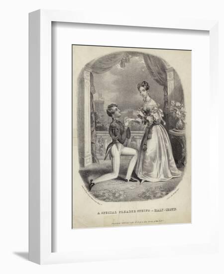 A Special Pleader Sueing or Half a Crown-null-Framed Giclee Print