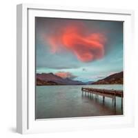 A Spectacular Lenticular Cloud, Lit by Rays of Rising Sun-Travellinglight-Framed Photographic Print