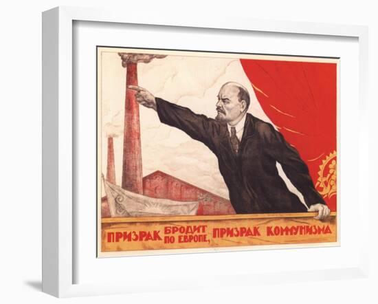 A Spectre Is Haunting Europe - the Spectre of Communism-V. Shcherbakov-Framed Giclee Print