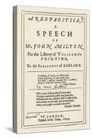 A Speech of John Milton-null-Stretched Canvas