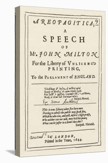 A Speech of John Milton-null-Stretched Canvas