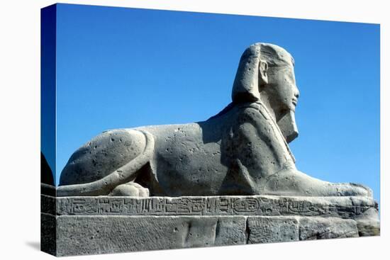 A Sphinx from the Avenue of Sphinxes, Temple Sacred to Amun Mut and Khons, Luxor, Egypt, C370 Bc-CM Dixon-Stretched Canvas