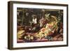 A Spilled Basket of Fruits on a Draped Table with Monkeys-Frans Snyders-Framed Giclee Print