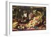 A Spilled Basket of Fruits on a Draped Table with Monkeys-Frans Snyders-Framed Giclee Print