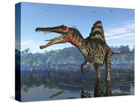 A Spinosaurus Searches for its Next Meal-Stocktrek Images-Stretched Canvas