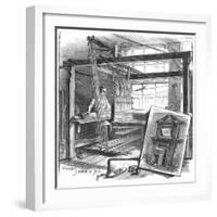 A Spitalfields Silk Weaver at His Hand Loom, 1884-null-Framed Giclee Print