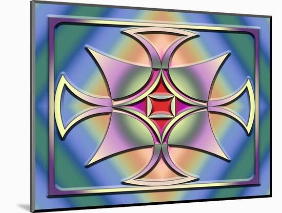 A Splash Of Color 4-Art Deco Designs-Mounted Giclee Print