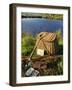 A Split-Cane Fly Rod and Traditional Fly-Fishing Equipment Beside a Trout Lake in North Wales, UK-John Warburton-lee-Framed Photographic Print