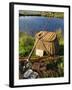 A Split-Cane Fly Rod and Traditional Fly-Fishing Equipment Beside a Trout Lake in North Wales, UK-John Warburton-lee-Framed Photographic Print