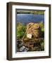 A Split-Cane Fly Rod and Traditional Fly-Fishing Equipment Beside a Trout Lake in North Wales, UK-John Warburton-lee-Framed Premium Photographic Print