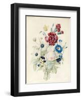 A Spray of Flowers Including a Rose-Caroline Adrien-Framed Giclee Print