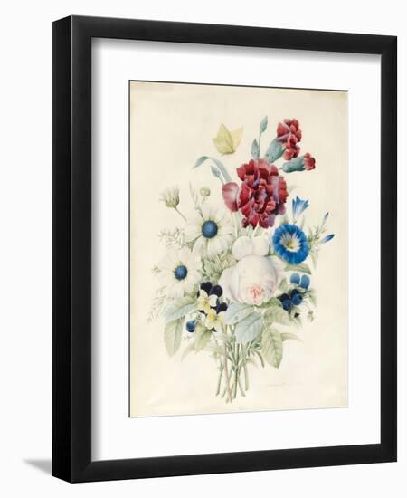 A Spray of Flowers Including a Rose-Caroline Adrien-Framed Giclee Print