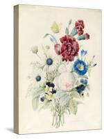 A Spray of Flowers Including a Rose-Caroline Adrien-Stretched Canvas