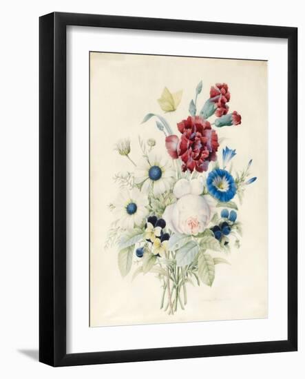 A Spray of Flowers Including a Rose-Caroline Adrien-Framed Giclee Print