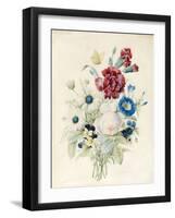 A Spray of Flowers Including a Rose-Caroline Adrien-Framed Giclee Print