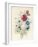 A Spray of Flowers Including a Rose-Caroline Adrien-Framed Giclee Print