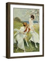 A Spring Day by the Seashore-Rene Lelong-Framed Giclee Print