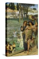A Spring Festival (On the Road to the Temple of Cere)-Lawrence Alma-Tadema-Stretched Canvas