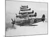 A Squadron of British Supermarine Spitfire Fighters-null-Mounted Photographic Print